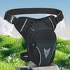 Men Motorcycle Leg Side Bag with Reflective Stripe Waterproof Motorbike Thigh Belt Bag Large Capacity Casual Sports Bag