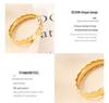 Gold-Plated Titanium Steel Unisex Matching Rings - Simple Trendy Design for Couples