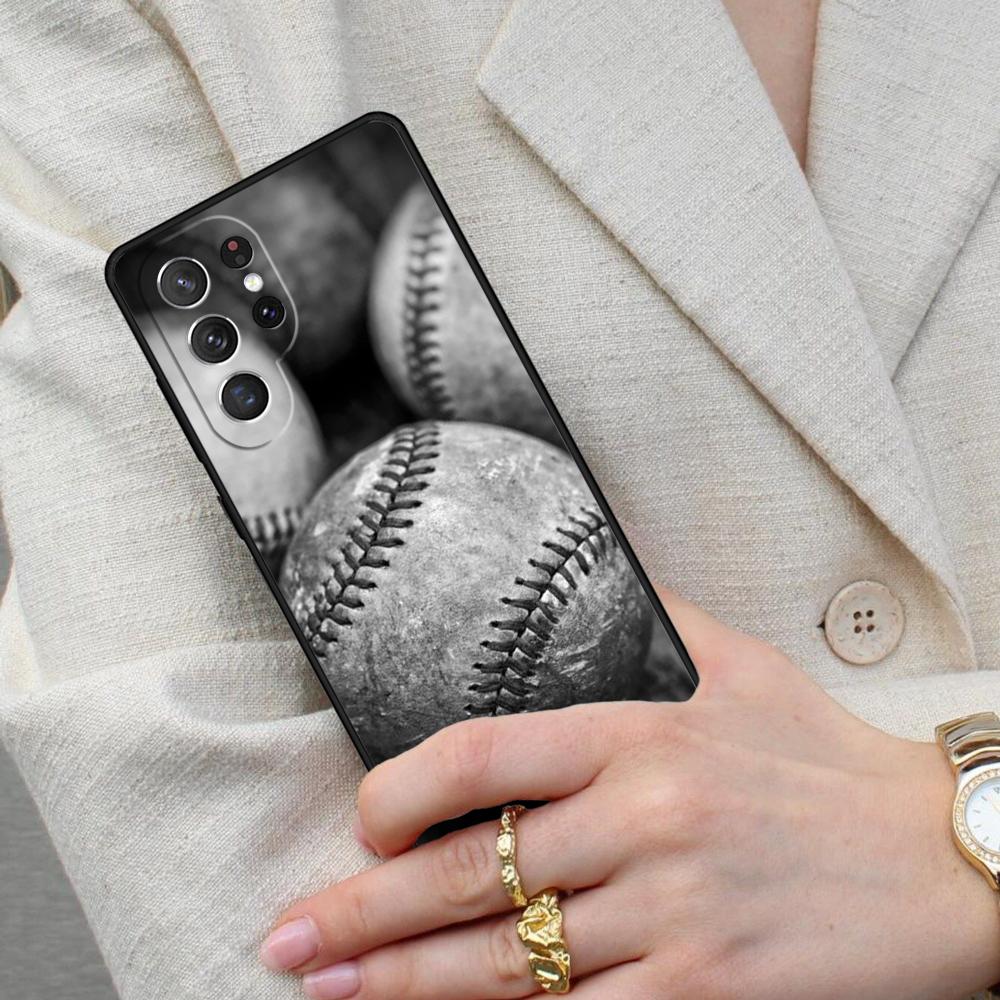Baseball Texture Image Cell Phone Case for Samsung Galaxy S26 Ultra S25 S24 S23 S22 S21 S20 Note10 Cover