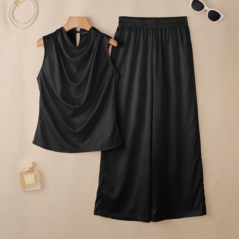 ZANZEA Completi da Donna a Due Pezzi Casual: Canottiere Senza Maniche e Pantaloni Lunghi