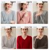 Women's 100% Pure Cashmere V-Neck Sweater - Autumn/Winter Knit Base Layer.