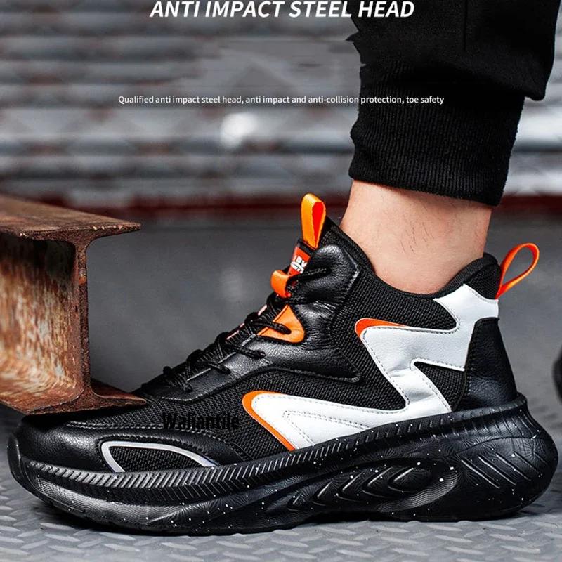 Модные легкие утепленные рабочие ботинки для мужчин — фото 4