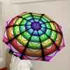 1pc Colorful Kaleidoscope Pattern Automatic Folding Umbrella, Heavy-Duty 8-Rib Construction, Perfect for Everyday yy251114115