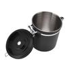 Airtight Coffee Canister Storage Jar Date Tracker CO2 Release Valve Stainless Steel Container Black