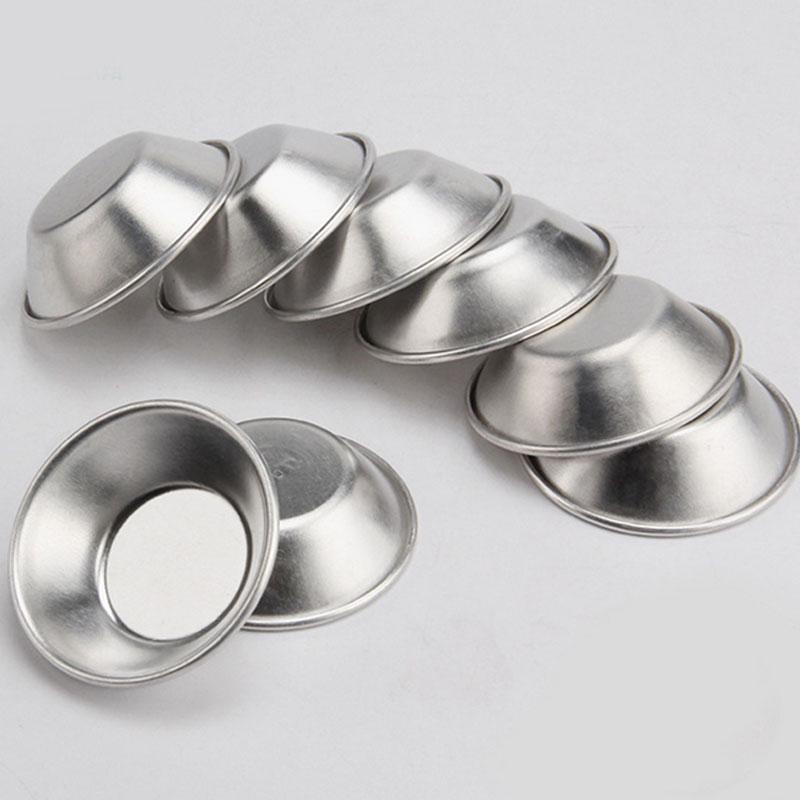 Reusable Aluminum Alloy Egg Tart Mold Baking Accessories Cookie Pudding Mould Mooncake Mini Pie Muffin Cake Cookie Cups Mold