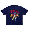 Unisex Vintage Angel Figure Gothic Letter Graphic T Shirt Black Oversized Short Sleeve Dark Streetwear Tops