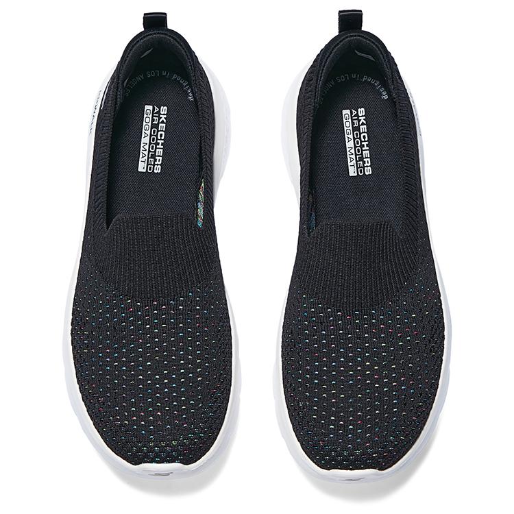 Skechers Go Walk Flex Mesh Fabric Daily Comfort Durable Lightweight Low Top Lifestyle Casual Shoes Women sneaker Black White 124826-BKMT