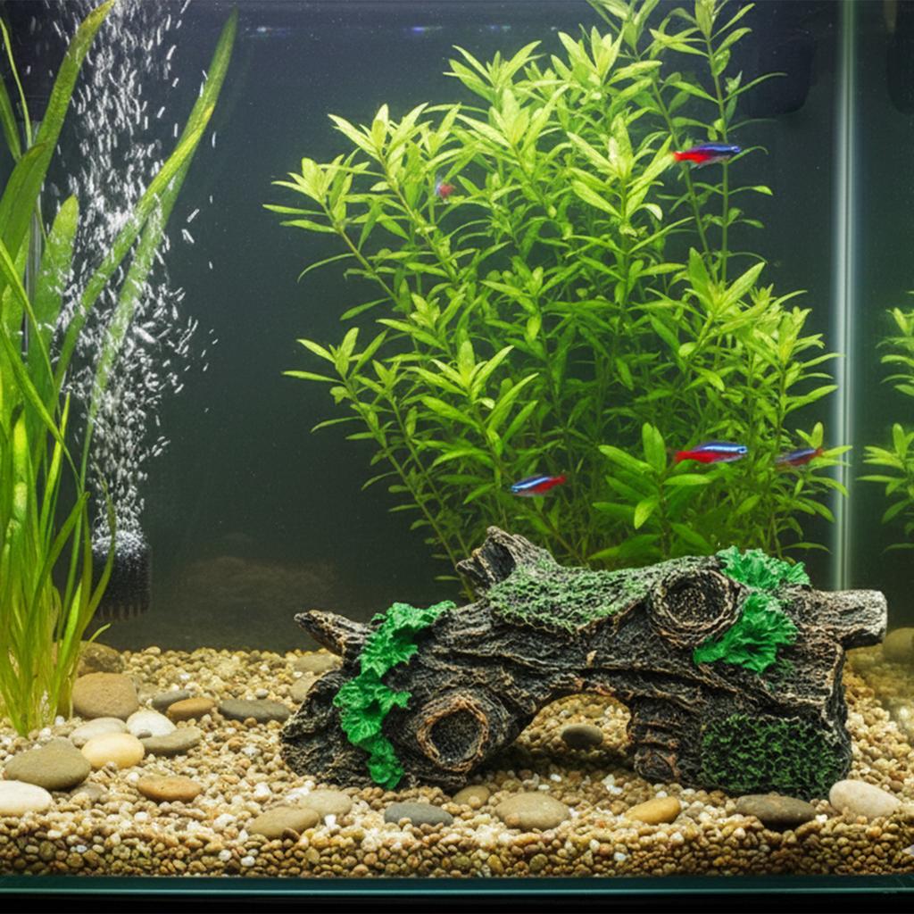 Aquarium Driftwood Tree Root Hideout for Fish & Shrimp, Natural Durable & Corrosion Resistant, Suitable for Freshwater & Saltwater Tanks