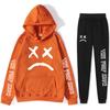 Autumn Winter Lil Peep "The Peep Show" Graphic Printed Hoodies Sweatpants Set Fashionable Casual Warm Sports Long Sleeved Pants Men's Sport Wear