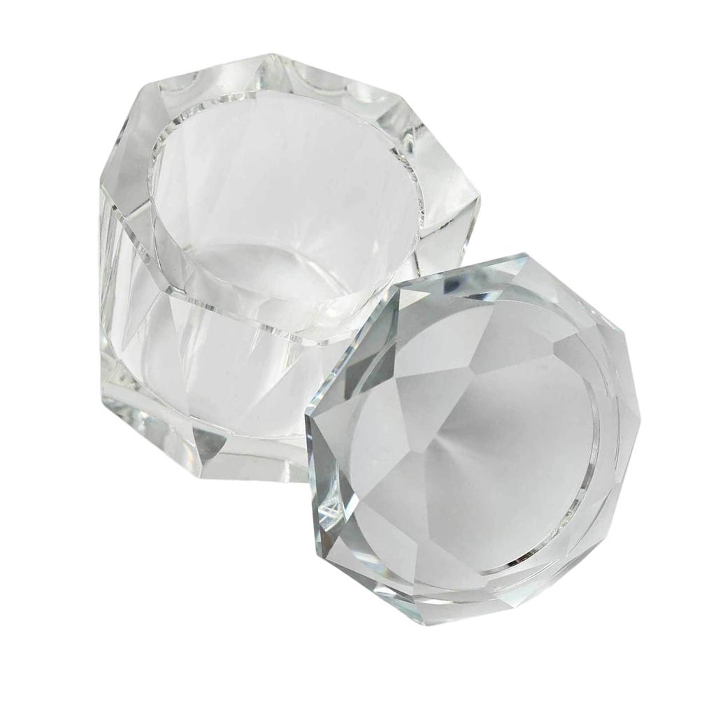 Artistic Multifunctional Nail Tool Organizer Highly Grade Artificial Crystal Glass Dish With Light Refracting Design