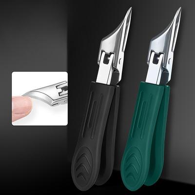 Large Opening Nail Scissors with Ultra-sharp Curved Tip, Designed To Prevent Splashes and Specially Suitable for Nail Grooves.