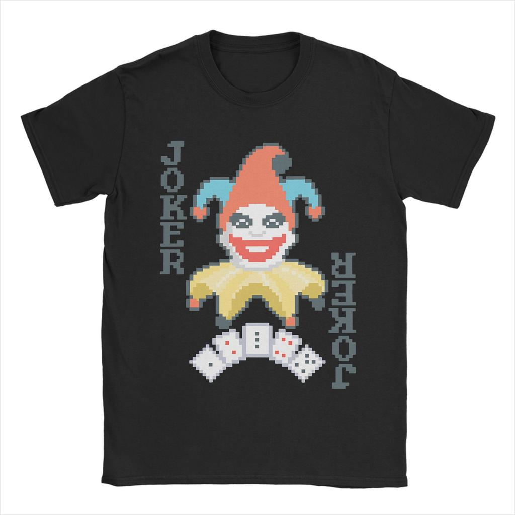 Vintage Balatro Jokers Playing Card T-Shirt Men Round Neck Short Sleeve Top Tee  Cotton Summer TopsTops