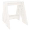 vidaXL Hocker 2 Stk. Weiß 40x40x45 Cm Massivholz Kiefer