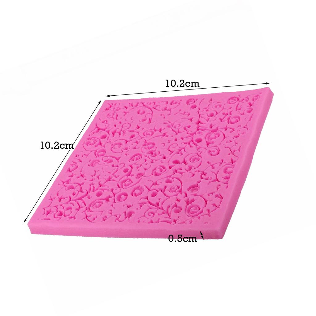 Quadratische Matte Fondant Wandfliesen Formen Spitze Silikon Süßigkeiten Kuchen Rand Dekoration Schokolade Zebra Form