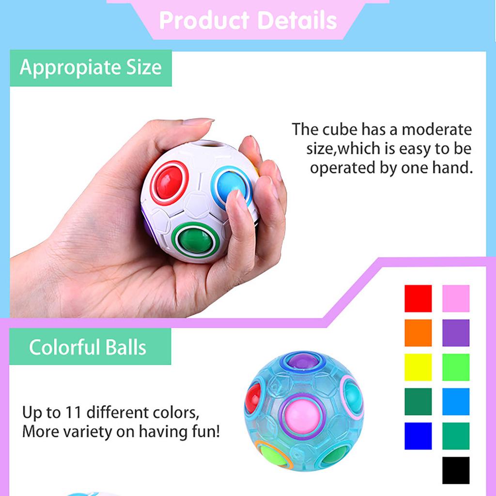 Luminous Stress Reliver Rainbow Ball Plastové puzzle vzdělávací hračky