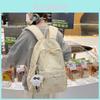 Soft And Glutinous Bookbag For Girls Nylon Casual Travel School Backpack For Middle School Students