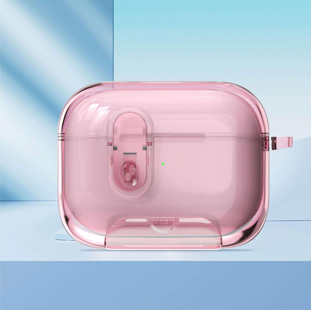 Transparent Protective Case for AirPods Pro 2: Anti-Fall, Manual Opening