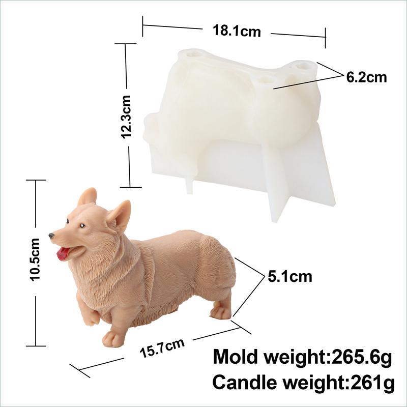 3D Dog Cat Silicone Candle Mold Multi Style Lovely Animal Pets Schnauzer Shiba Inu DIY Gypsum Soap Ice Baking Mould Home Decor