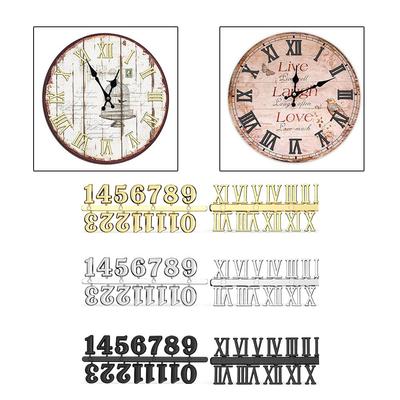 Kit de 6 chiffres d'horloge Aiguilles Numéros d'horloge à quartz DIY pour réparation