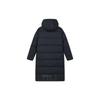 Fila Letter Print Hooded Long Down Jacket Black F51U349902F-BK