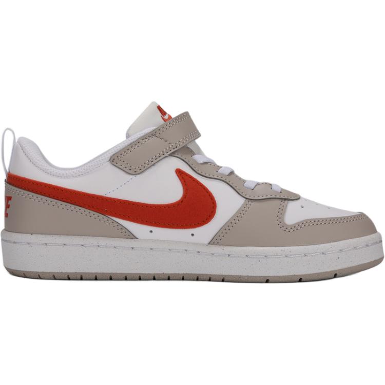 Nike Court Borough ESS+ Comfortable Versatile Low-Top Kids Skate Shoes Kids Sneaker White Red Brown IQ2726100