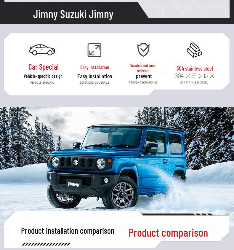 Stainless Steel Exhaust Tailpipe for Suzuki Jimny - Special Car Decoration & Modification Accessory