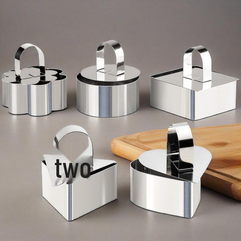 Stainless Steel Round Cake & Mousse Ring with Push Plate for DIY Baking