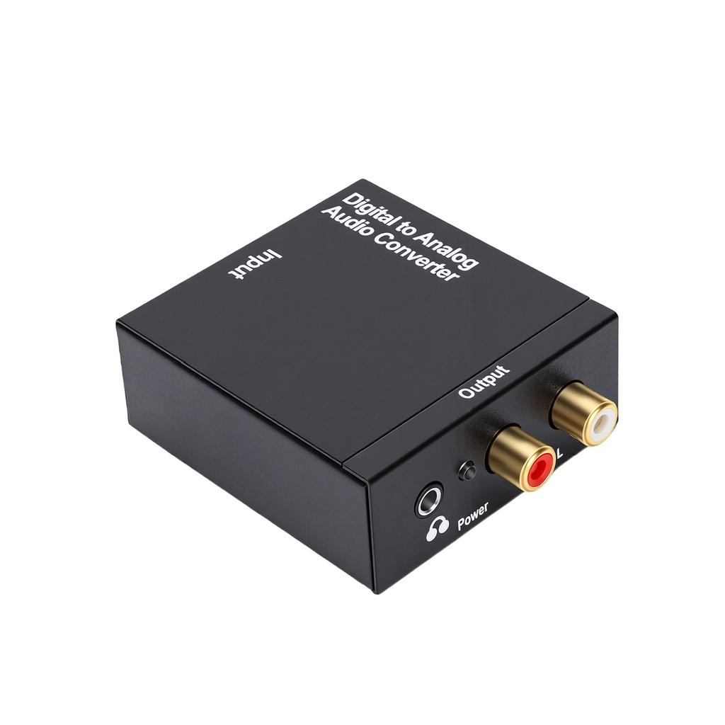 192KHz Digital To Analog Sound Converter Optical To Analog L R 3.5mm Converter for TV Home Theater Sound Systems