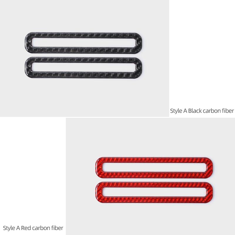 For Ford Mustang GT 2026 2026- Carbon Fiber Car Interior Door Side Air Vent Outlet Trim Sticker Decoration Tuning Accessories