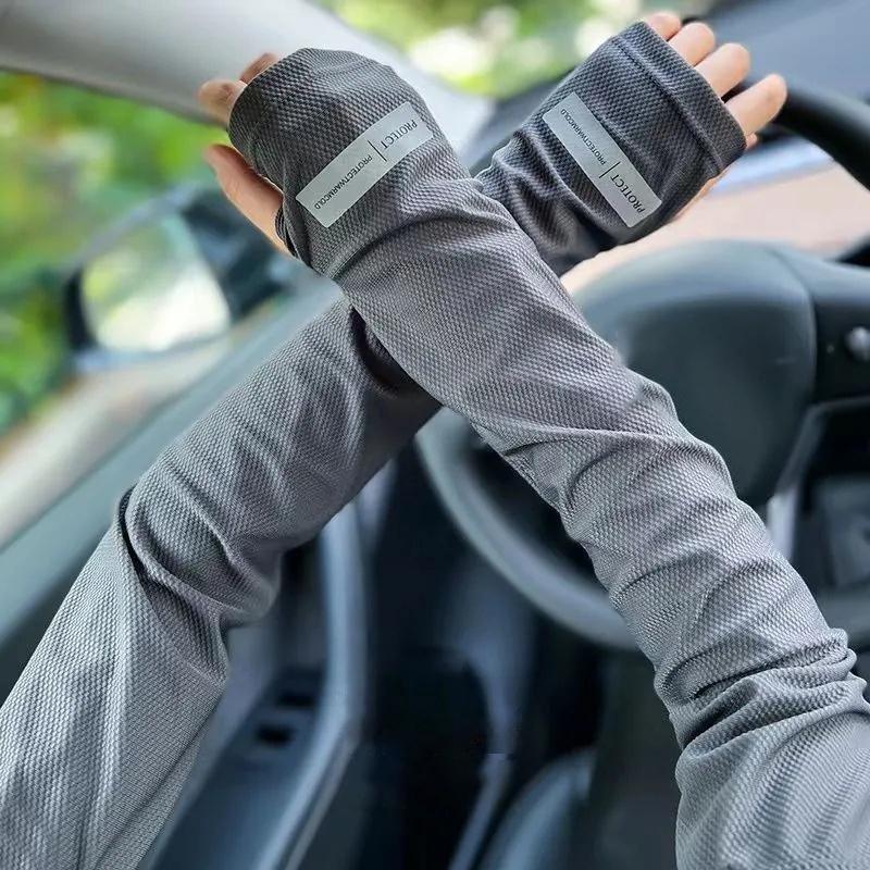 Velké ledové rukávy pro ženy na řízení, letní venkovní rukávy s ochranou proti slunci
