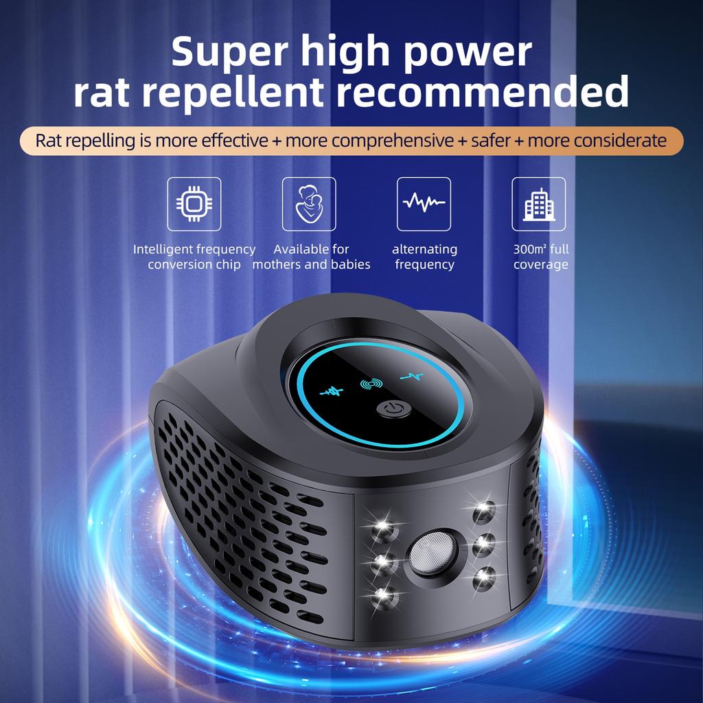 Mice Repellent for House Ultrasonic 4 in 1 Pest Repeller Effectively Repel Mouse Flies Cockroaches Mosquitoes 3W Plug