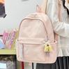 Schoolbag Japanese Ins Small Fresh Backpack Solid Color Versatile Casual Backpack Campus Style Junior and High School Student School Bag