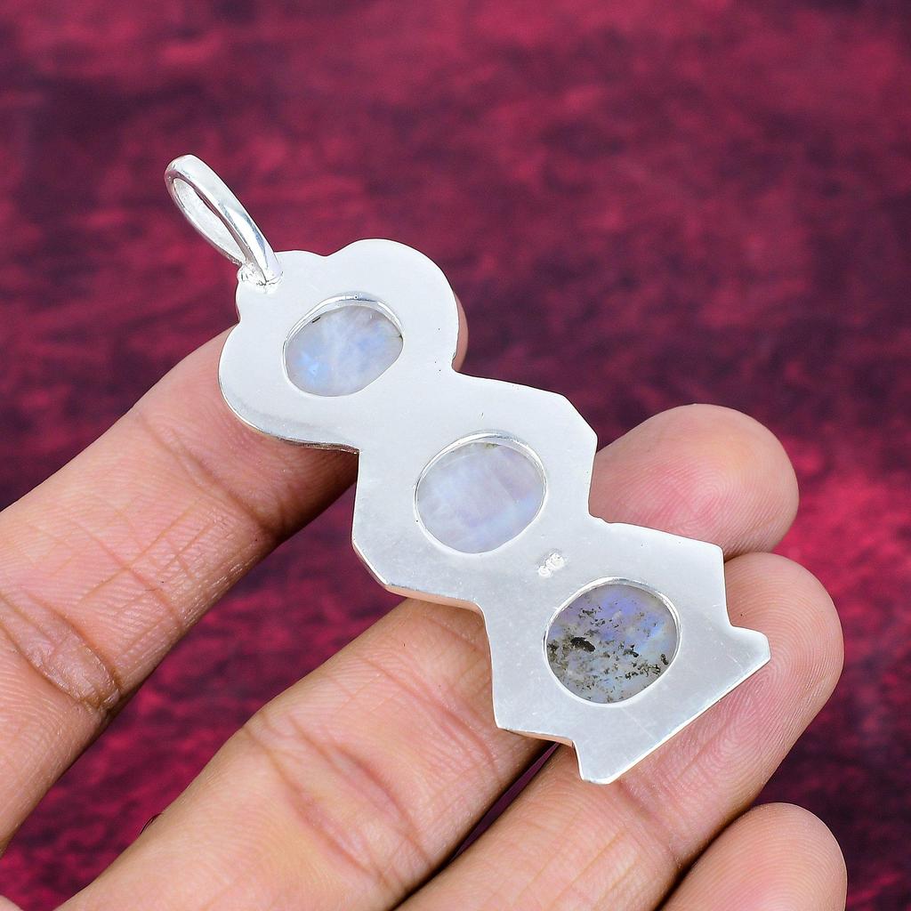Rainbow Moonstone Pendant Gemstone Jewelry, 925 Solid Sterling Silver Pendant, Handmade Beautiful Jewelry Pendant