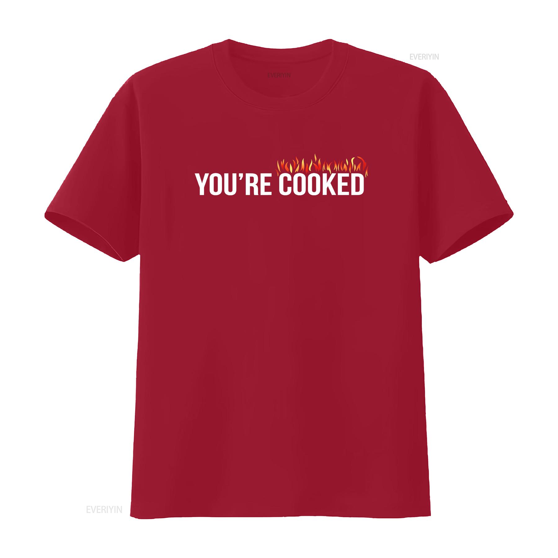 

You r Cooked Design Co re T Shirt vintage Washed Comfortable Slightly streetwear Unisex Casual Breathable homme graphic S