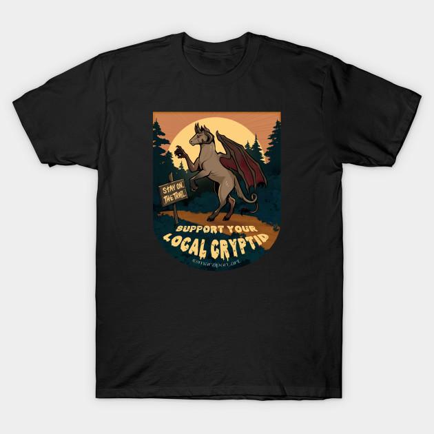 

Men Black Print T-shirt The Jersey Devil - Support Your Local Cryptid No-Cut Transfer Paper Print Cotton Tshirt 2XL чорний