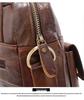 A4 Vertical Document Retro Men's Cowhide Crossbody Briefcase Shoulder Bag