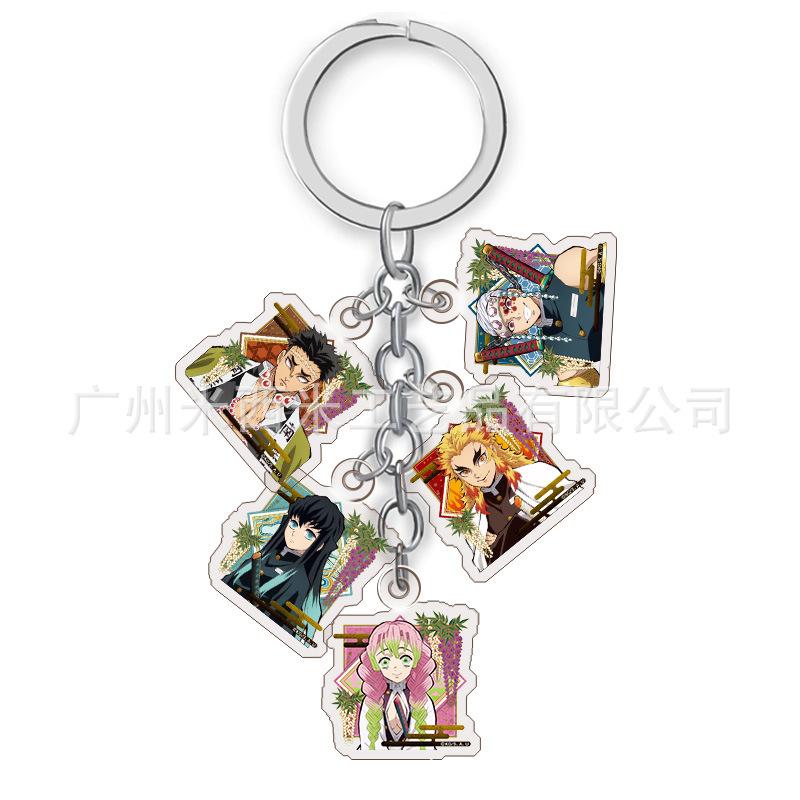 Anime Demon Slayer Acrylic Keychain Transparent Charm Manufacturer Direct Supply Multiple Styles Bulk Custom Beautiful Design