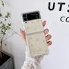 For Samsung Z Flip 3 Case Moon Star Sequin Clear Folding Phone Case For Galaxy Z Flip 4 Zflip3 5g Shockproof Hard Pc Back Cover