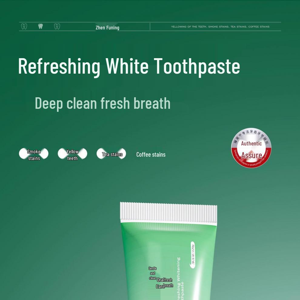 Zhen Fu Ning Toothpaste - Fresh Mint, Stain Removal & Breath Freshener