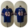 Men Women American Football Jersey Retro Style Embroidered Team Cotton Blend Sport Shirt Fan Wear