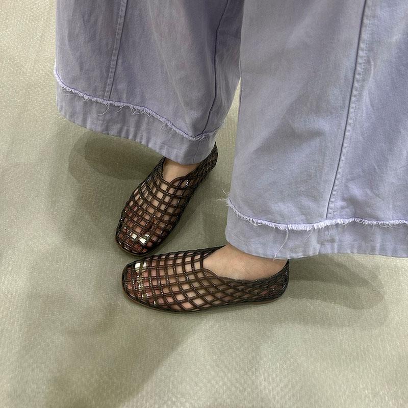 Fashion New In 2025 Spring Summer Ladies Flats Slip On Shoes Casual Female Slides Shallow Fashion Transparent Women Flats With Shoes