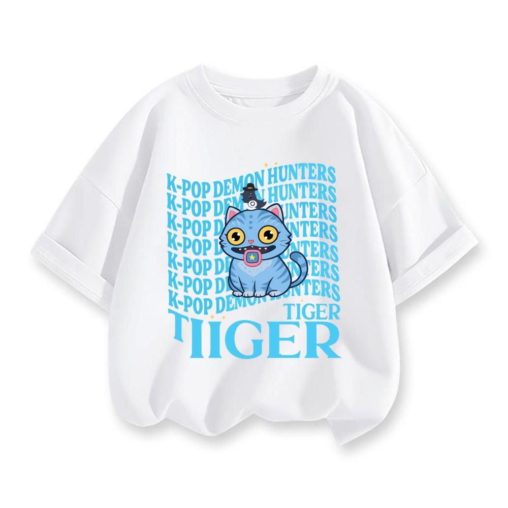 Kpop Demon Hunters Huntrix T-shirts For Kids Boys Girls Summer Casual Tops Short Sleeve Graphic Tees Kpop Demon Hunters T Shirt