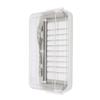 Stainless Steel Butter Cutter Box Cheese Storage Container with Transparent Cover for KitchenWhite