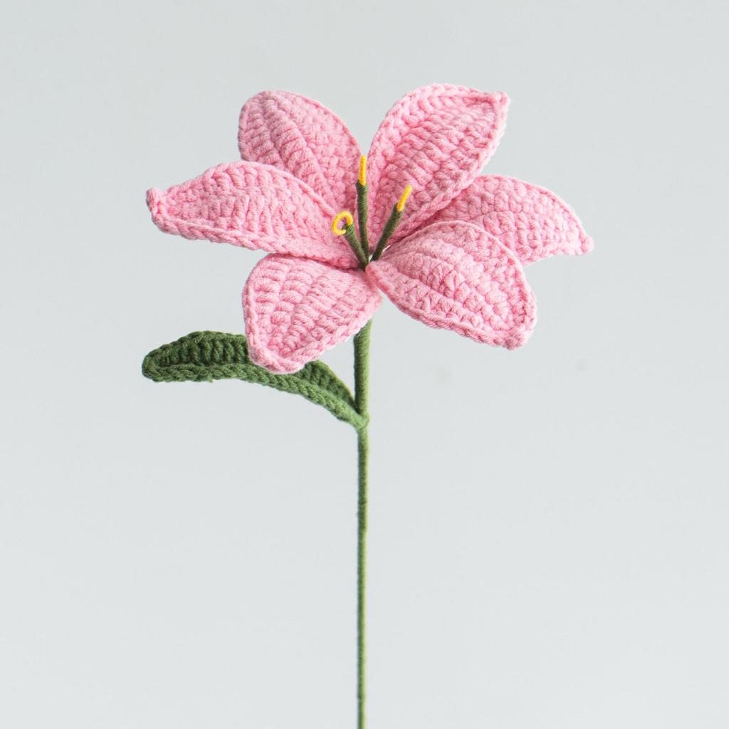 Handmade Woven Yarn Knitted Faux Flower Bouquet