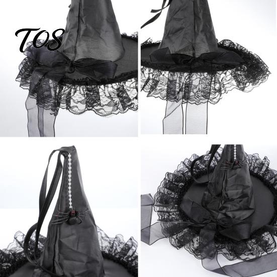 Hanging Wizard Hat Decor Halloween Witch Decor, Spider Web Ribbon Prop Party Streamers for Party, Dark Costume Accessory Masquerade Accents