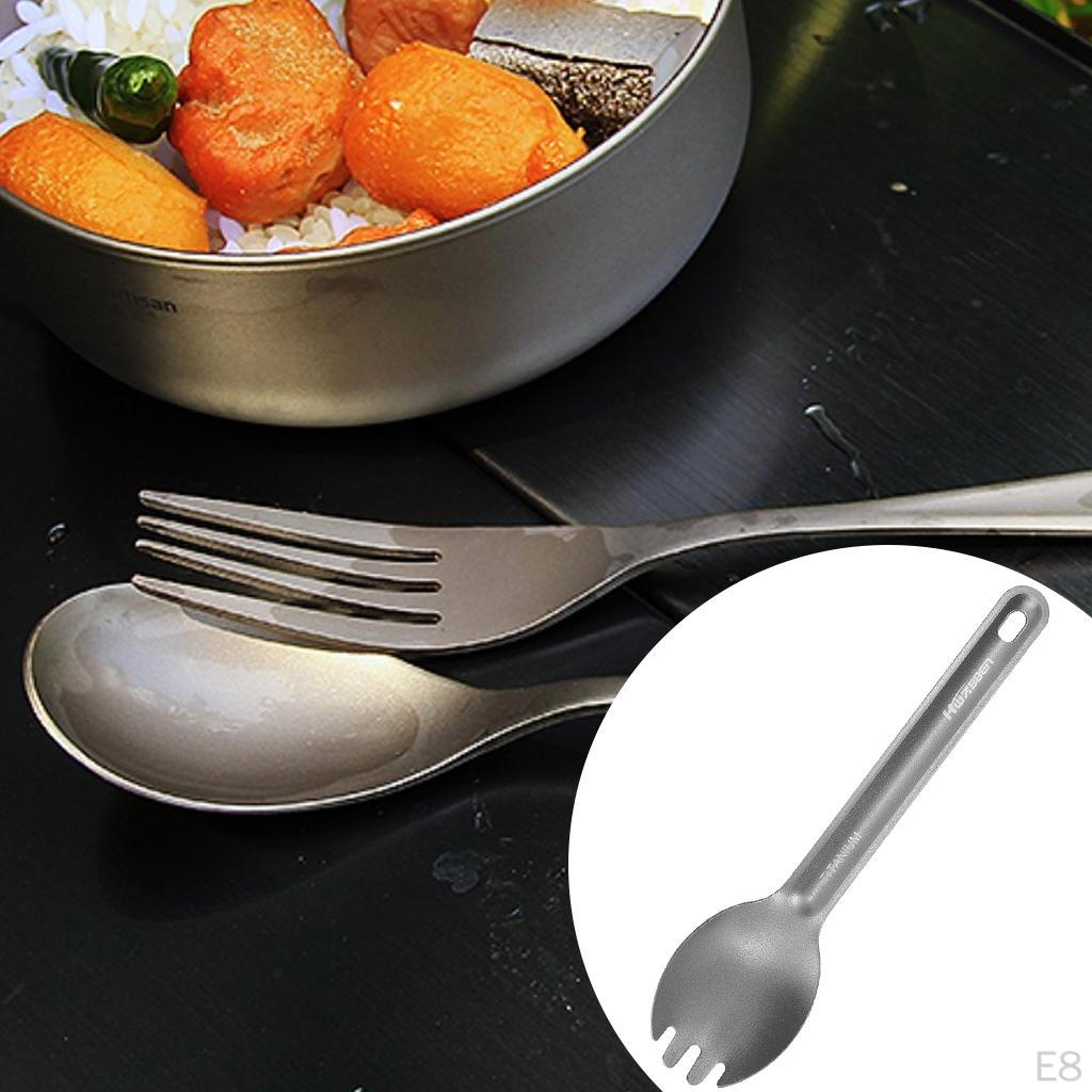 1pc Titanium Spoon/Spork/Fork Light Weight Camping Tableware Accessories