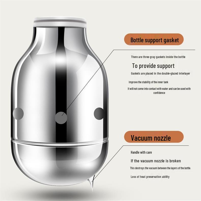Large Capacity Insulated Thermos Flask with Temperature Display for Home and Dorm Use, Ideal for Mixing Milk and Boiling Water