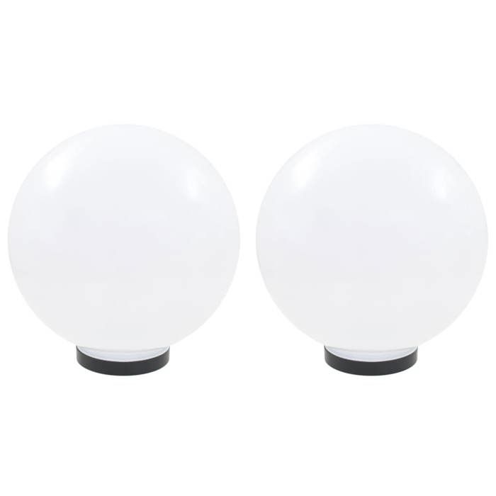 VidaXL 2x Lampe à LED sous Forme de Boule Sphérique Chemin Éclairage de Jardin 50656