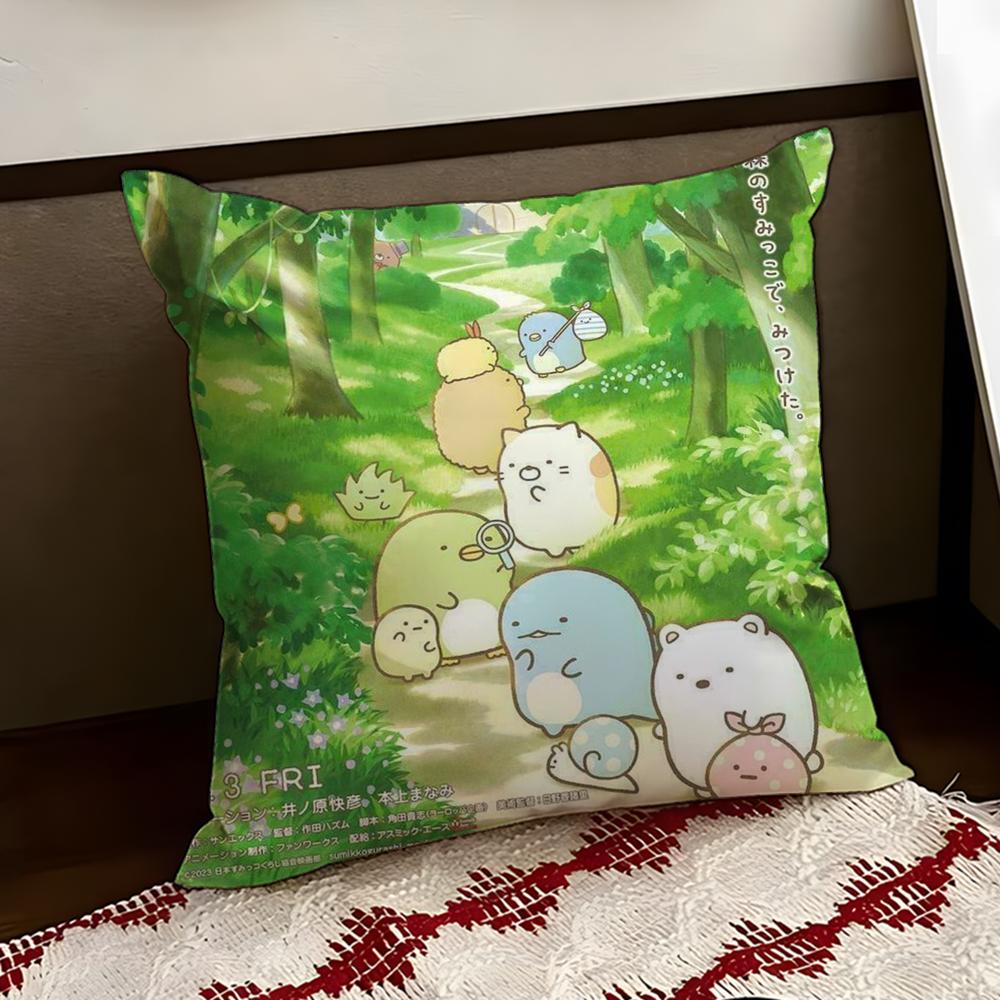 SSumikko Cute GGurashis Cushion Cover Reversible Soft Durable Pillow Cover Home  Car MultiScene Use for Daily Comfort