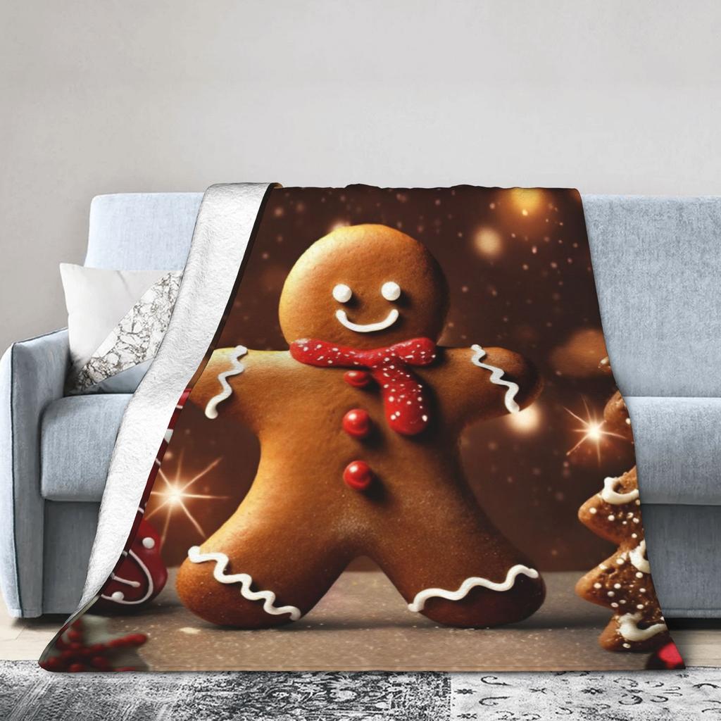 Merry Christmas Fleece Throw Blankets New Year Blanket for Bedding Bedroom Ultra-Soft Bed Rug